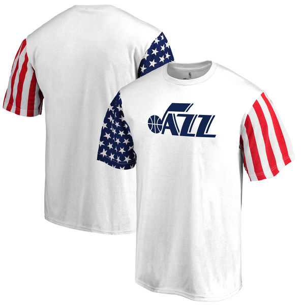 Men's Utah Jazz Fanatics Branded Stars & Stripes T-Shirt White FengYun,We sell and wholesale Men's Utah Jazz Fanatics Branded Stars & Stripes T-Shirt White FengYun on line form chian!